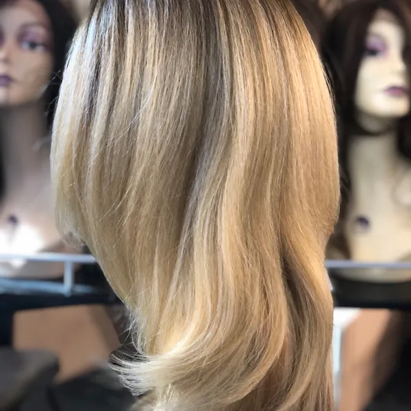 Thick ethnic SidePart Ombré Blonde Lacefront Wig - Image 7
