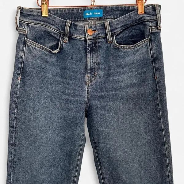 M.i.h Jeans Lou Cropped Flare Blue Fade 70s Denim Size 30 boho - Image 4