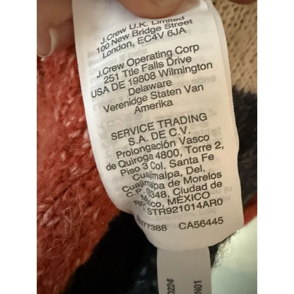 Madewell S Striped Baxter Tunic‎ Sweater Oversized Alpaca Blend Knit Crewneck - Image 7