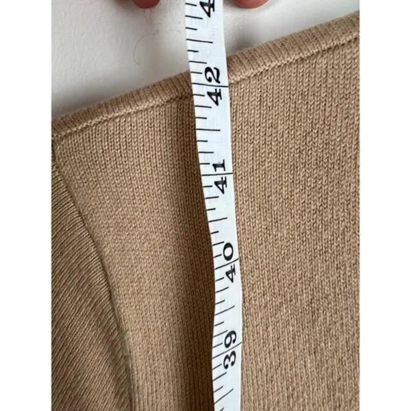 Ralph Lauren Cashmere Blend Short Sleeve Knit Sweater Dress Camel Tan M - Image 5