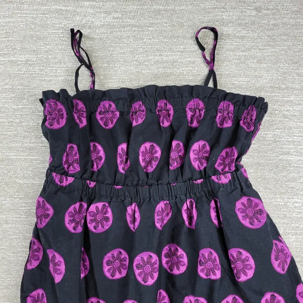 Free People Leanna Dress Womens M Black‎ Purple Bandeau Summer Boho Empire - Image 10