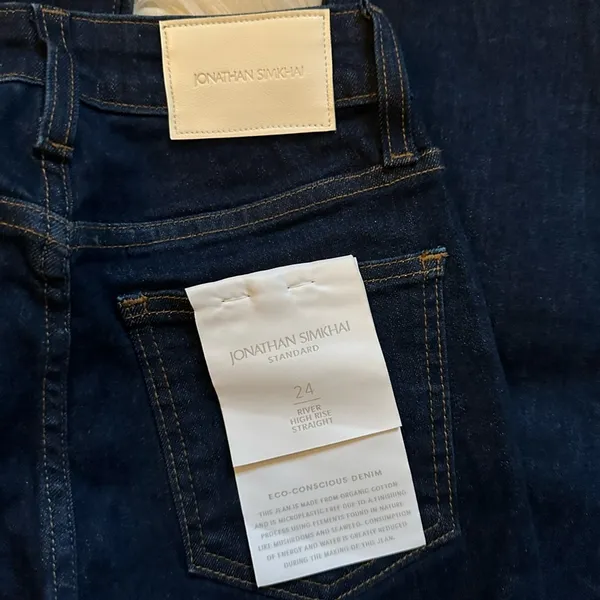 JONATHAN SIMKHAI River High Rise Straight Jeans In Rinse - Image 8