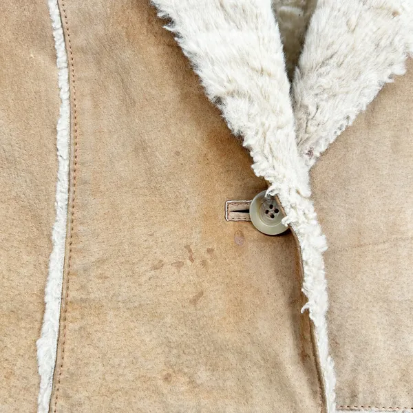 Giacca Womens Vintage Genuine Leather Faux Fur Trim Penny Lane Shearling Coat M - Image 4