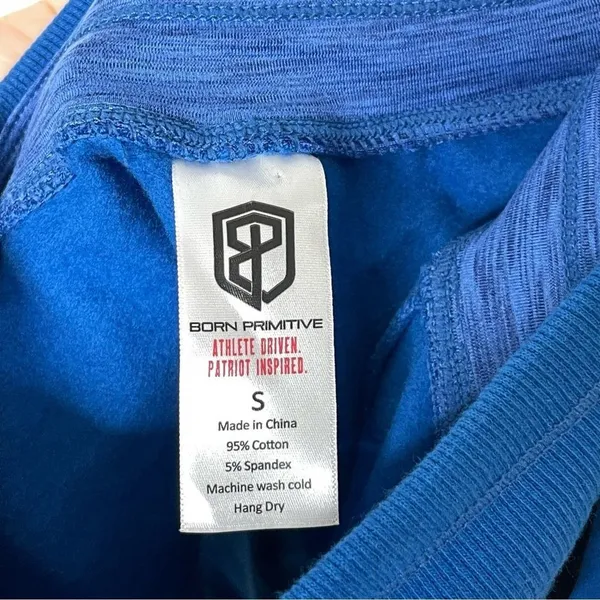 Born Primitive Women Blue Lounge Athletic Shorts Cotton Spandex Small NWT 227 - Image 4