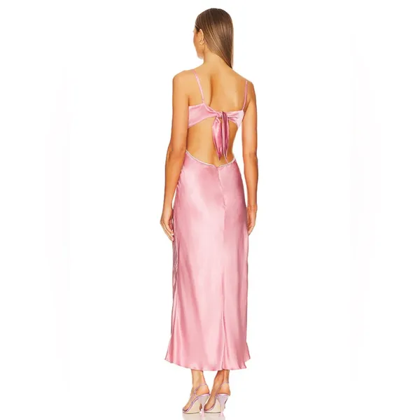 NWT Bardot Rome Diamonte Slip Dress in Blush Pink, size 6 - Image 3