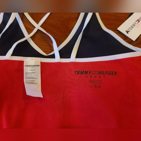 Tommy Hilfiger Blue Sports Bra Size Large - Image 5