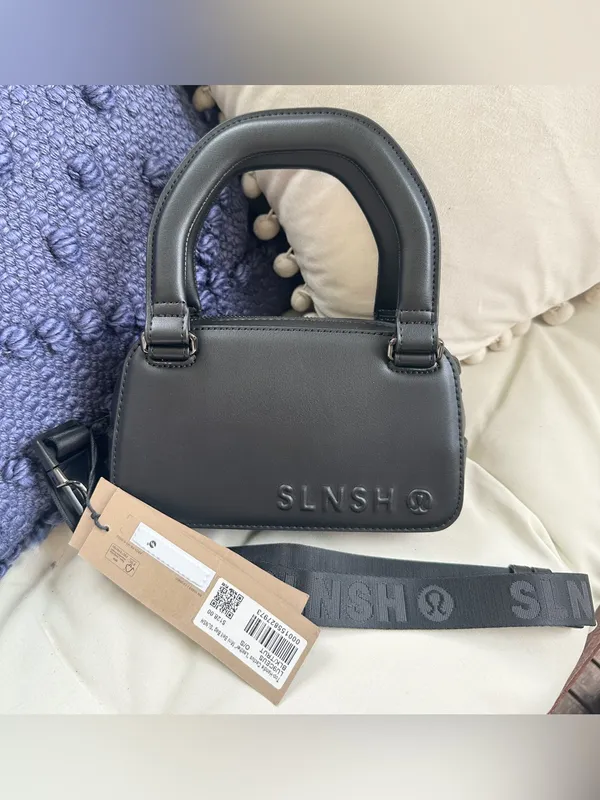 NWT Lululemon x SLNSH Collection Leather Alt. Top-Handle Mini Belt Bag - Black - Image 13