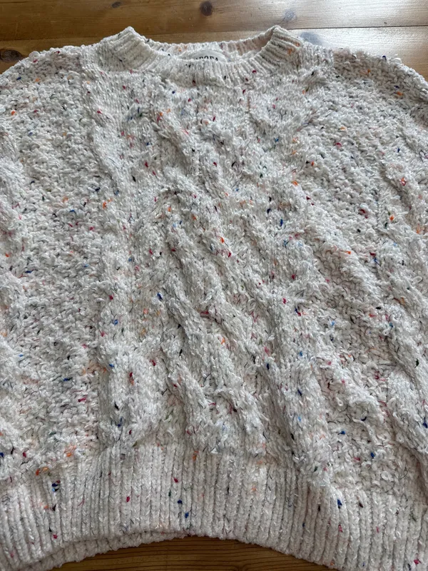 Colorful knitted cropped sweater White Size 2X - Image 2