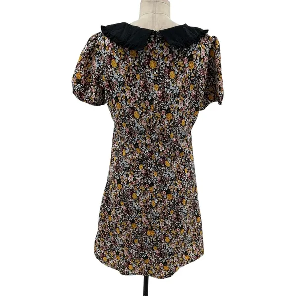 Roolee‎ Floral Print Oversized Collar Neckline Short Sleeve Dress Size Small - Image 8