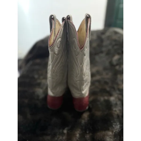 Vintage Dan Post women’s exotic lizard boho western cowboy boots 7.5 C leather - Image 3