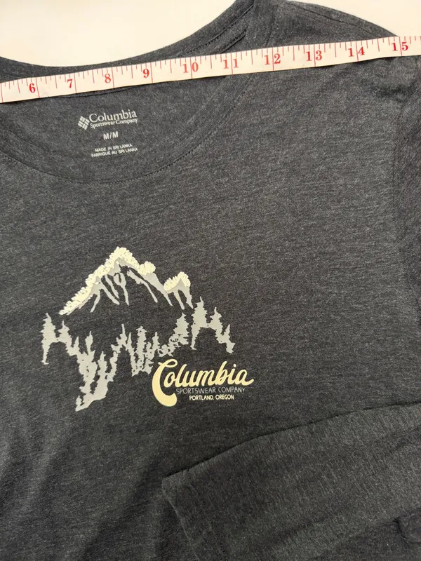 NWT Columbia Charcoal Mountain Portland Oregon, Medium Long Sleeve Women’s Tee - Image 5
