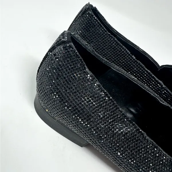 NEW Steve Madden Riski Black Rhinestone Studded Loafers, NEW, Size 6, MSRP $99 - Image 8