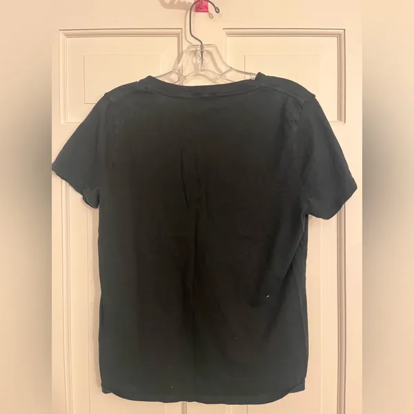 Reformation Jeans V-Neck Tee Black Extra Small - Image 3