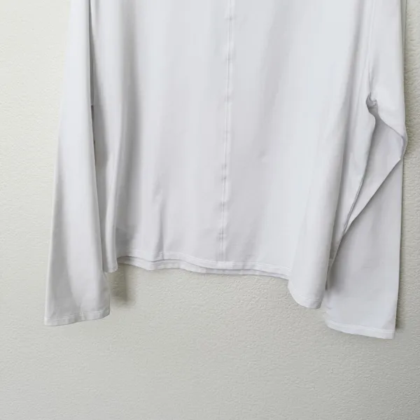 [Athleta] Bright White Supima Cotton Crew Neck Long Sleeve Essential Top Size XL - Image 9