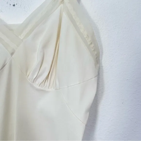Vintage‎ Vanity Fair Slip Dress Nightgown Cream Delicate Spaghetti Strap Slip - Image 4