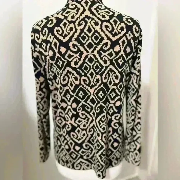 Additions Chico’s‎ Chicos Sweater Cardigan Jacket Small Brown Black Artsy Chico - Image 2
