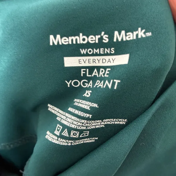 Member's Mark Teal Blue Everyday Flare Yoga Pants NWT Womens XS - Image 6