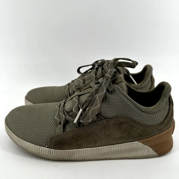 Sorel Out 'N About Plus Sneakers Shoes Suede Lace Up Ankle Comfort Sage Green 8 - Image 4