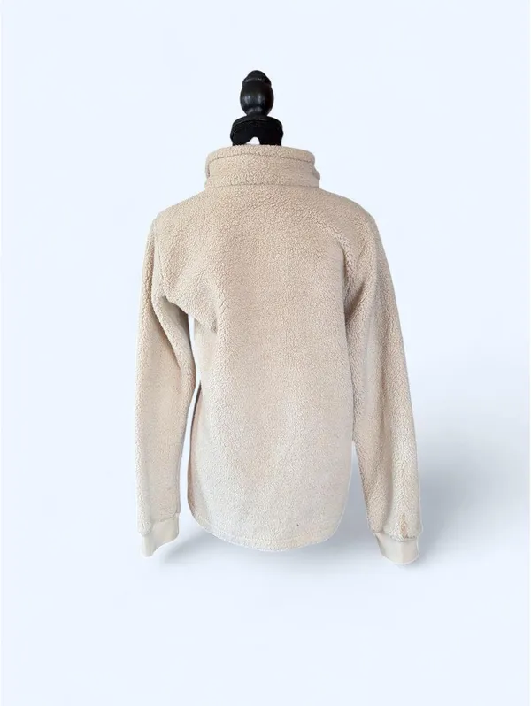 Vintage Y2K Columbia Cozy Cream Sherpa Fleece Jacket size small - Image 5