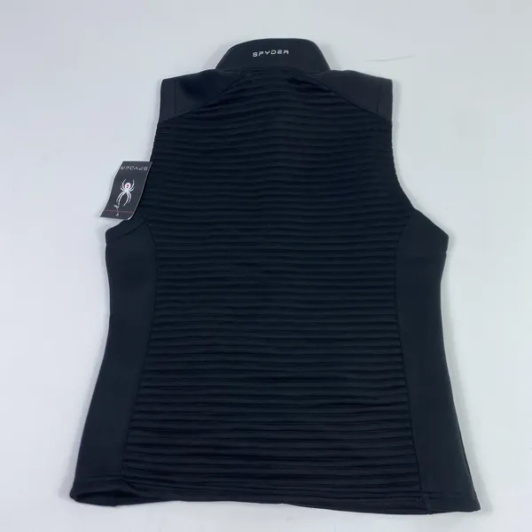Spyder Vest Womens Medium Black Full Zip Quilted Softshell Latham Biopharm Group - Image 14