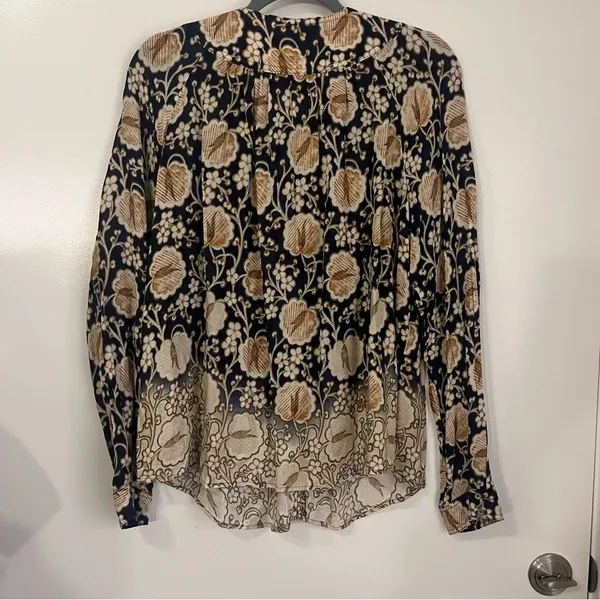 Maeve by Anthropologie Orli floral ombré blouse - Image 5