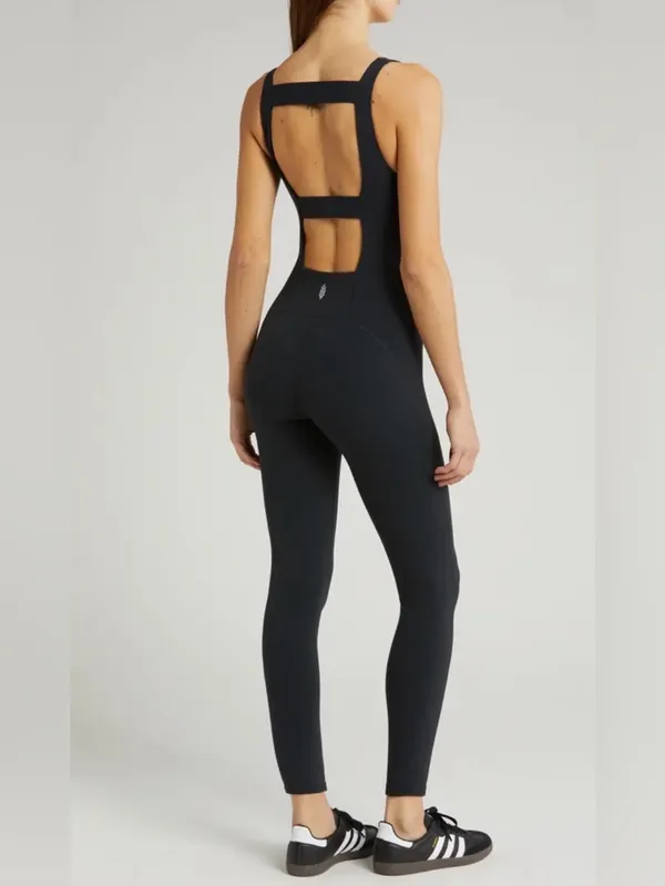 🖤 FP Movement‎ Never Better Jumpsuit Size XS Strappy Back Activewear 🏃‍♀️ - Image 2