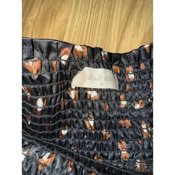 Altar'd State Skirt Women's Size M Medium Black Brown‎ Ruffle - Image 2