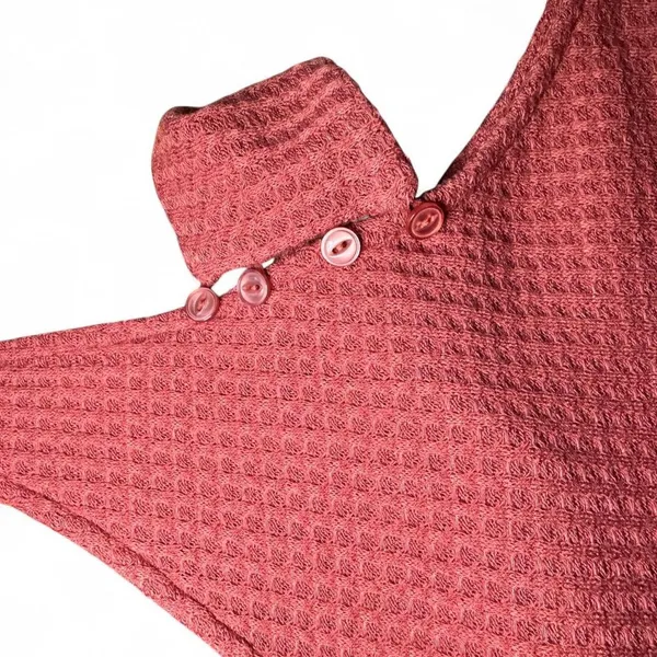 NEW Somedays Lovin Lost Lovers Burnt Pink Waffle Knit Romper — SMALL - Image 5