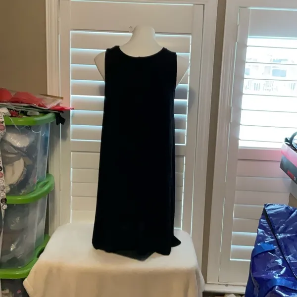 Basic Editions Black Midi Dress Size L - Image 4