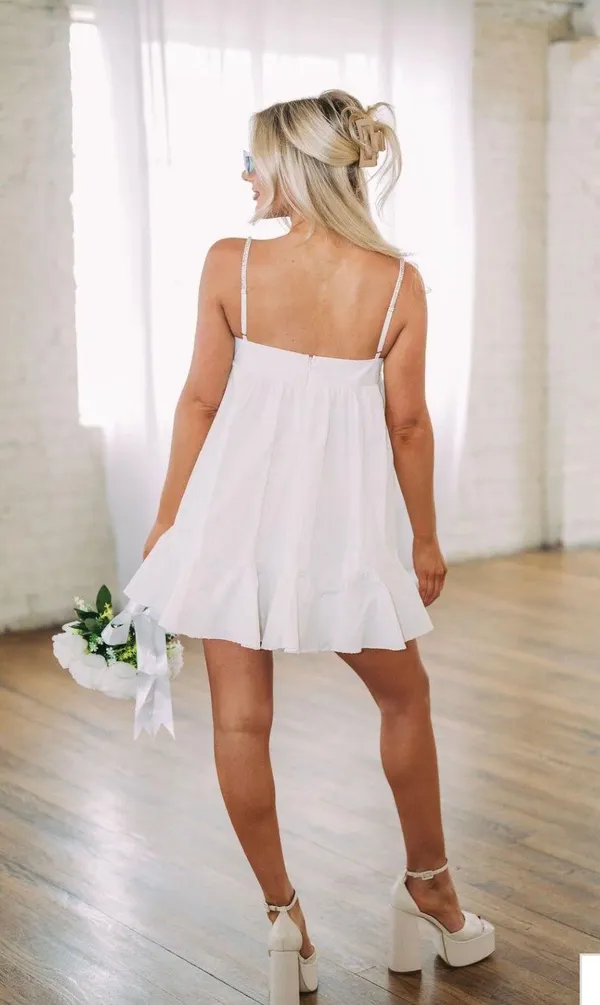 These Three Boutique NWT Rhinestone Strap Babydoll Dress - Image 3
