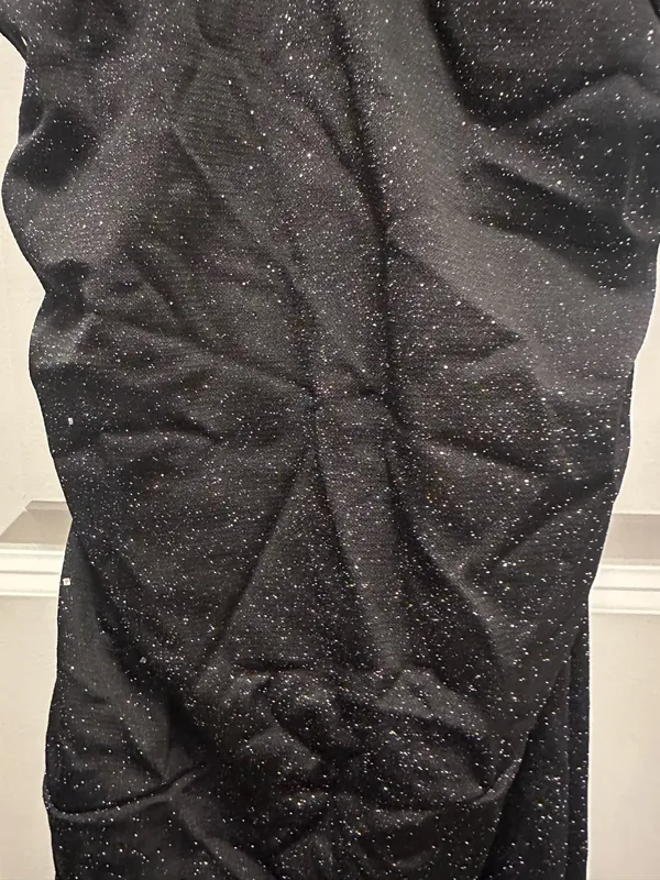 Black Glitter Halter Mini Dress - Image 5