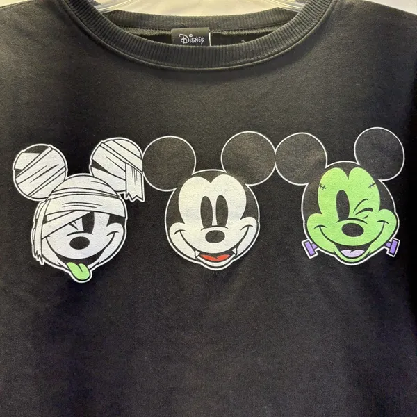Disney Womens Black Jerry Leigh Mickey Mouse‎ Halloween Sweatshirt Small - Image 2