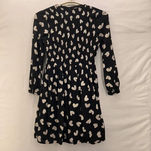 Maeve Anthropologie Heart Dress‎ Black Small - Image 3
