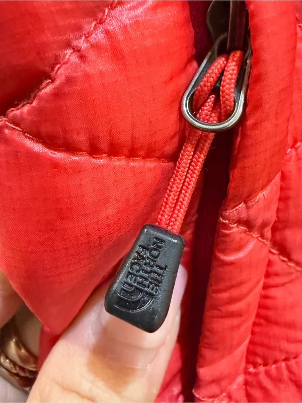 NORTH FACE Coral Quilted Down Nylon Jacket Thermoball Full Zip Size Larhe - Image 9