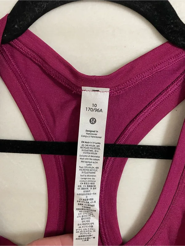 lululemon athletica NWT Swiftly Tech Racerback Tank Top 2.0 Magenta Purple 10 - Image 7