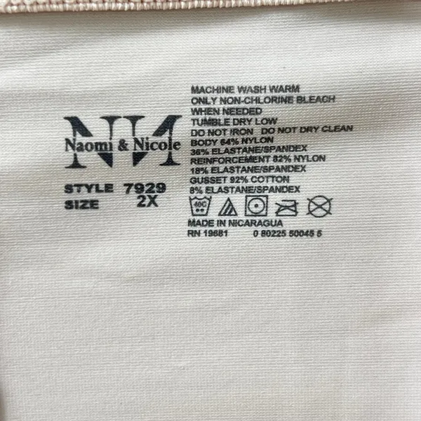 Naomi & Nicole Inside Magic High Waist Thigh Slimmer Shapewear 7929 Beige‎ 2X - Image 3