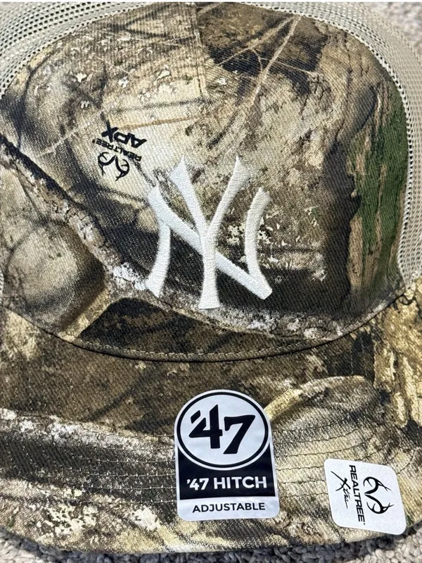 ’47 Brand MLB New York Yankees Real Tree Camo Hitch Trucker Hat - Image 2