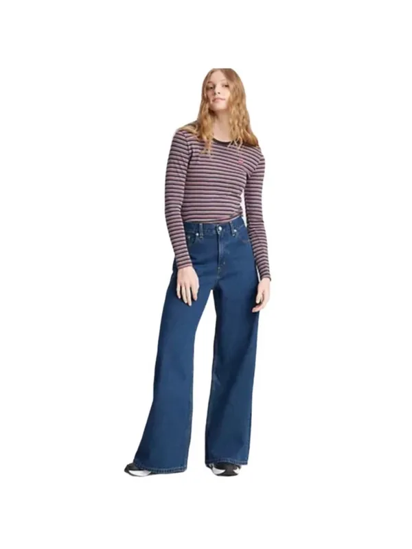 $108 Levi’s Woman’s Premium Loose Wide Leg Denim Jeans,Size 27 - Image 3