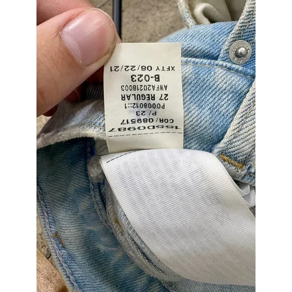 Abercrombie & Fitch Curve Love 90s Straight Ultra High Rise Blue Jeans Size 27 4 - Image 5