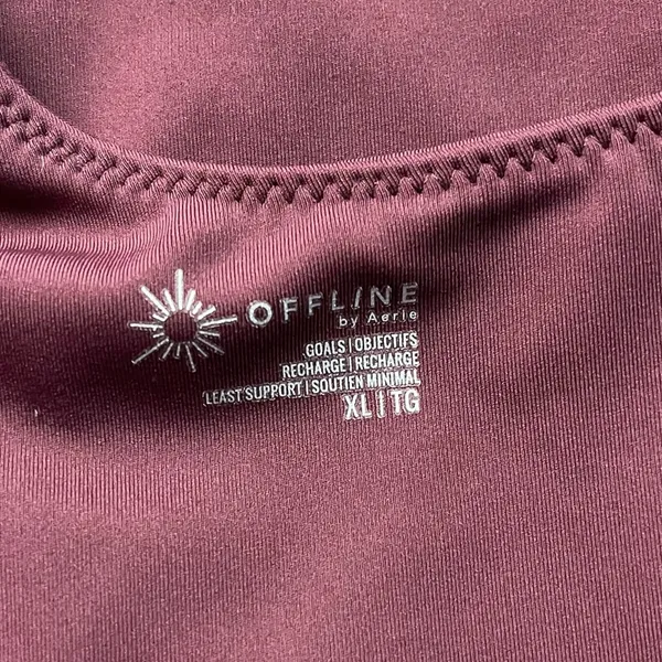 OFFLINE By Aerie Goals One Shoulder Sports Bra in Royal Berry Size XL Activewear - Image 7