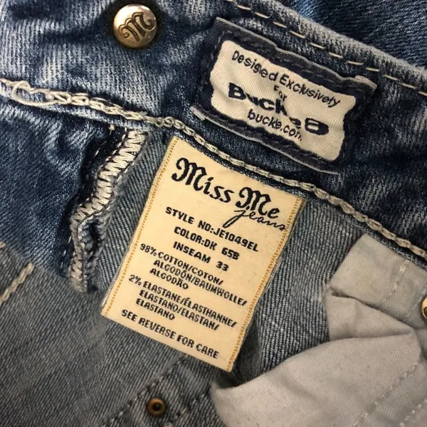 Miss Me Womens Jeans Easy Boot Medium Wash Fading Embellished Size 29 - Image 6