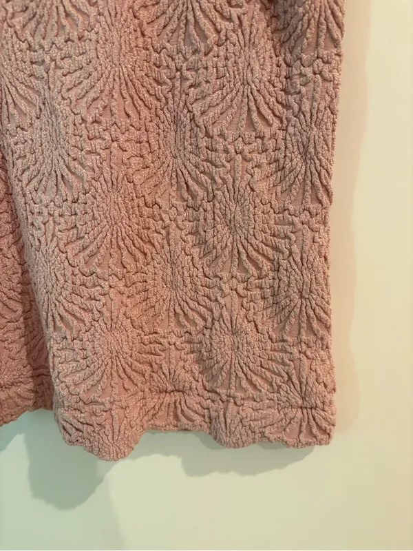 Free People Dusty Rose Textured Square-Neck Tank - Image 5