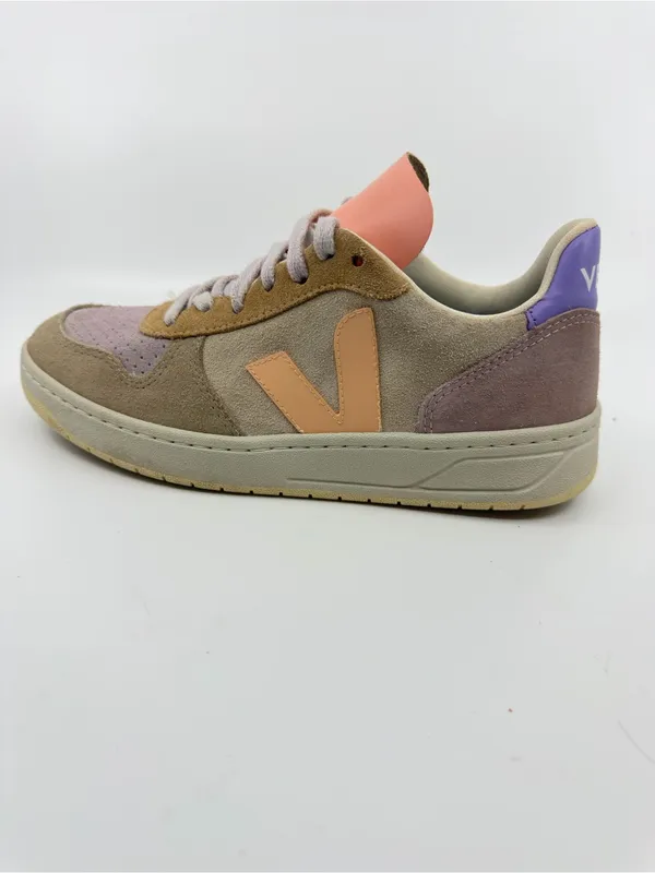VEJA  V-10 SUEDE MULTICO PEACH SZ 7 - Image 5