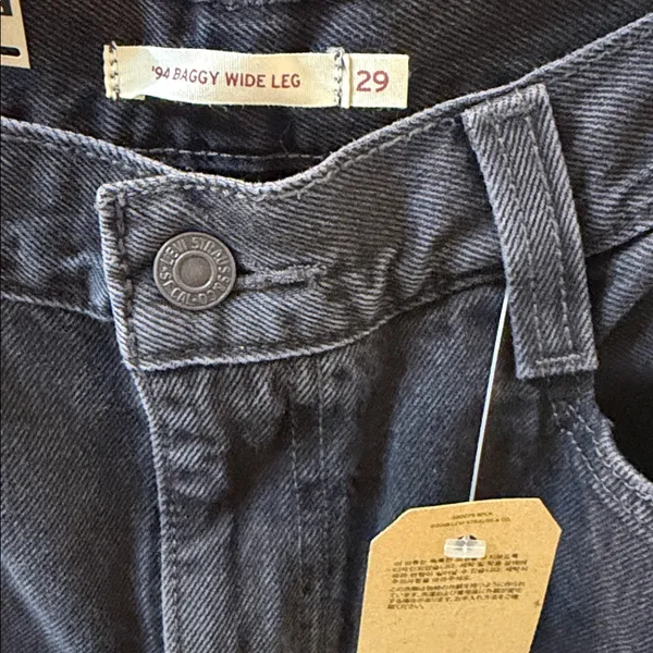 NWT Levi's 94 Baggy Wide Leg Jeans Women's Over Exposure Mid Rise- 29 x 31"‎ - Image 7