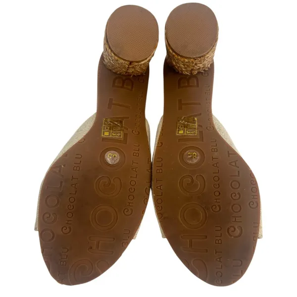 Chocolat Blu Baylee block heel slides sz 8.5 - Image 4