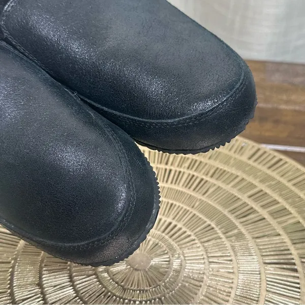 Sorel Go - Errand Run Women's Slippers Size 6 Black Leather & Faux‎ Fur EUC - Image 9