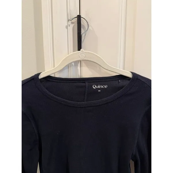 Quince NWOT XS Bundle SuperSoft Fleece Shorts & Organic Rib Long Sleeve Tee - Image 12
