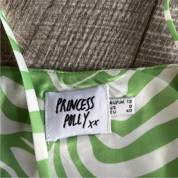 Princess Polly Size 8 Green Mini-Dress. - Image 5