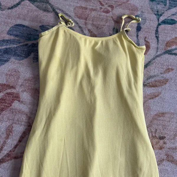 POPILUSH Shapewear Solid Modal Butt Lift Mini Slip Dress In Yellow - Image 7