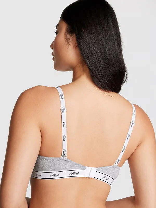 PINK - Victoria's Secret Heather Grey Push-up Wireless Bra - Image 2